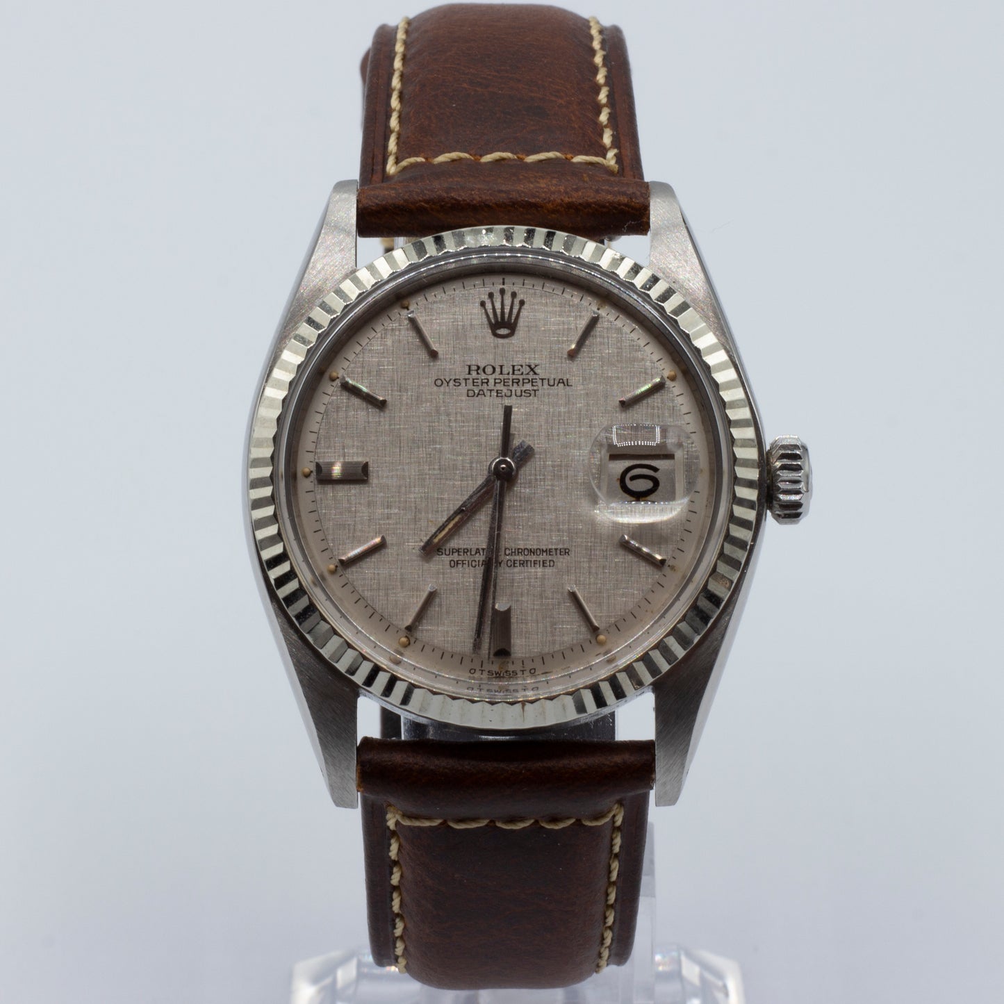 Rolex DateJust 1601 - Rare Silver Linen Sigma Dial