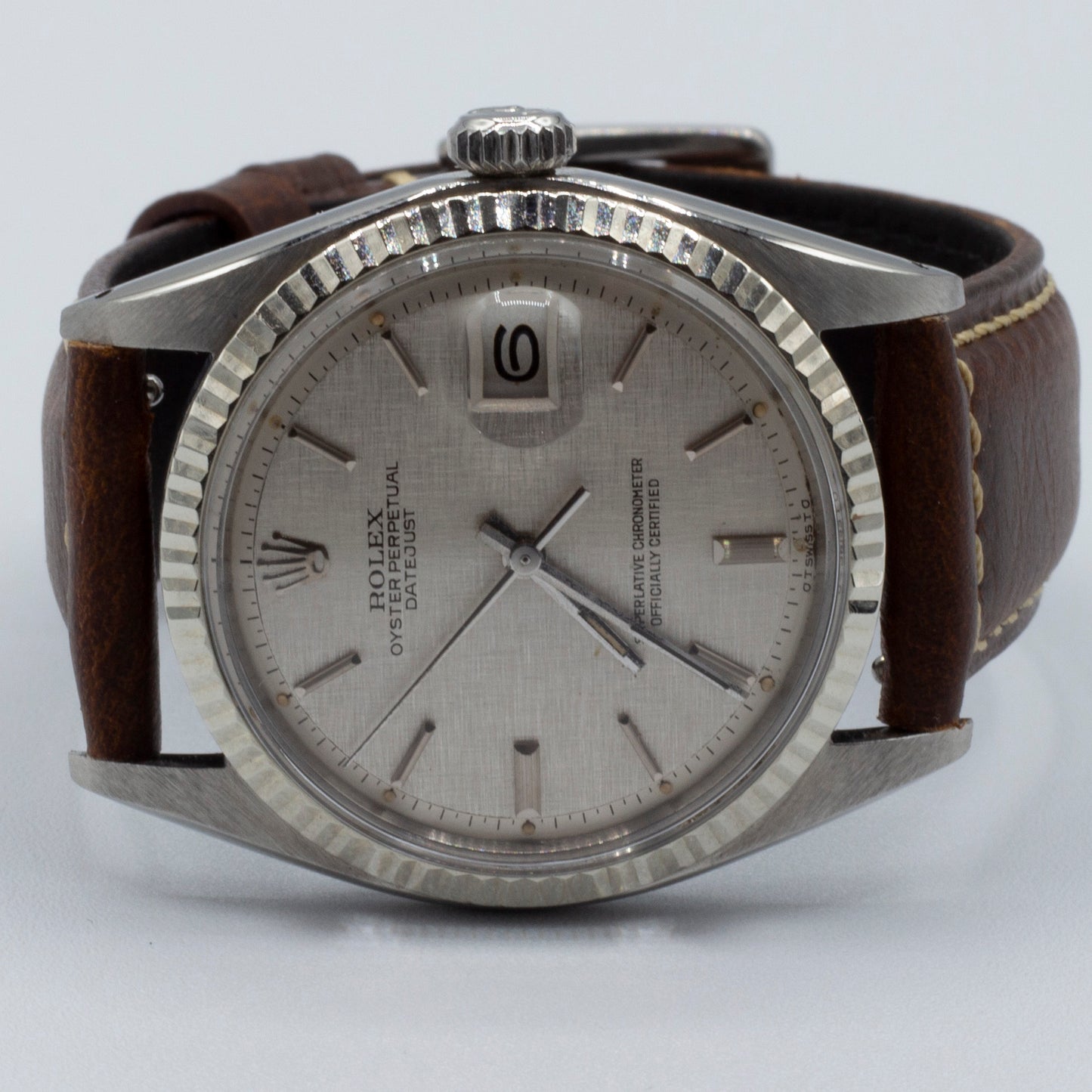 Rolex DateJust 1601 - Rare Silver Linen Sigma Dial